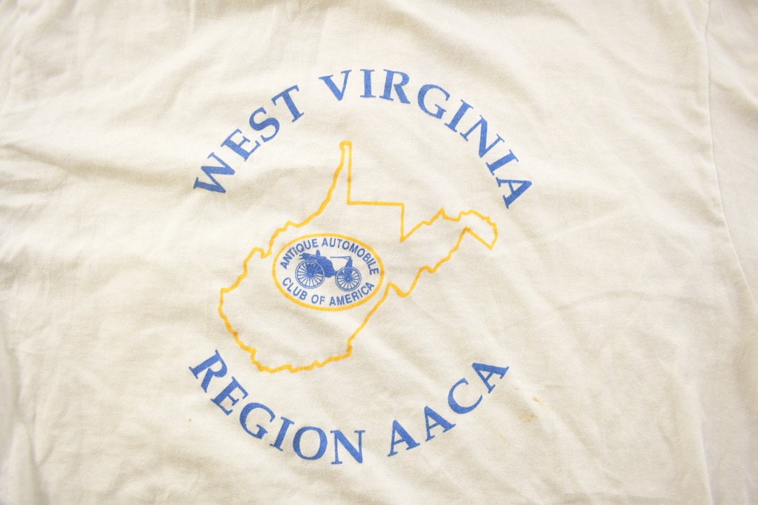 Vintage 1990s West Virginia Travel Themed Collard Shirt