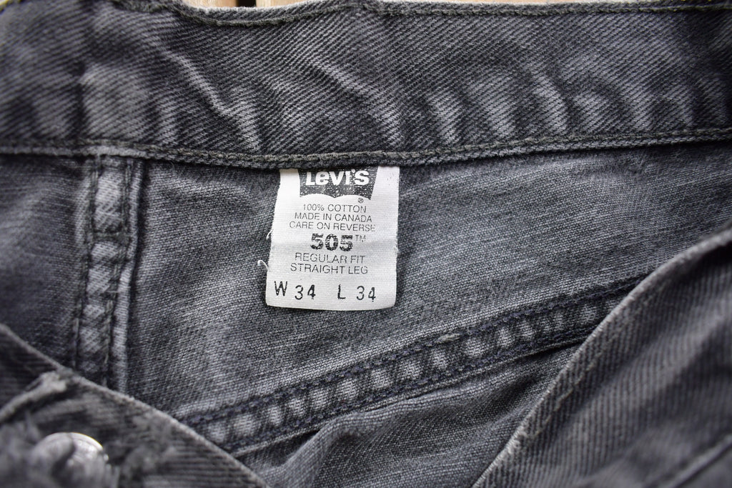 Vintage 1990s Levi's 505 Red Tab Denim Jeans Size 34 x 32
