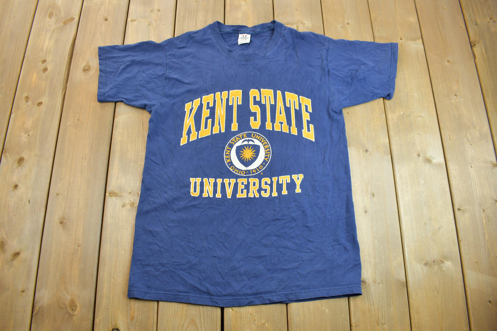 Vintage 1990s Kent State University Collegiate Graphic T-Shirt Made In USA