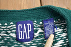 Vintage 1990s Gap Knitted Abstract Cardigan Sweater