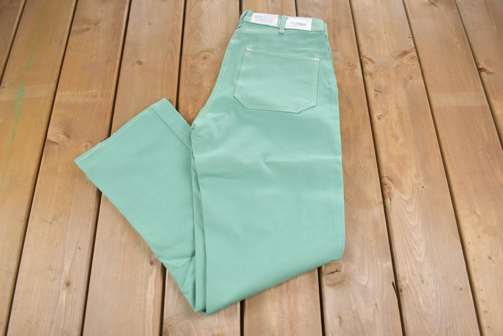 Vintage 1980's Seafoam Green Straight Leg Jeans 33 x32