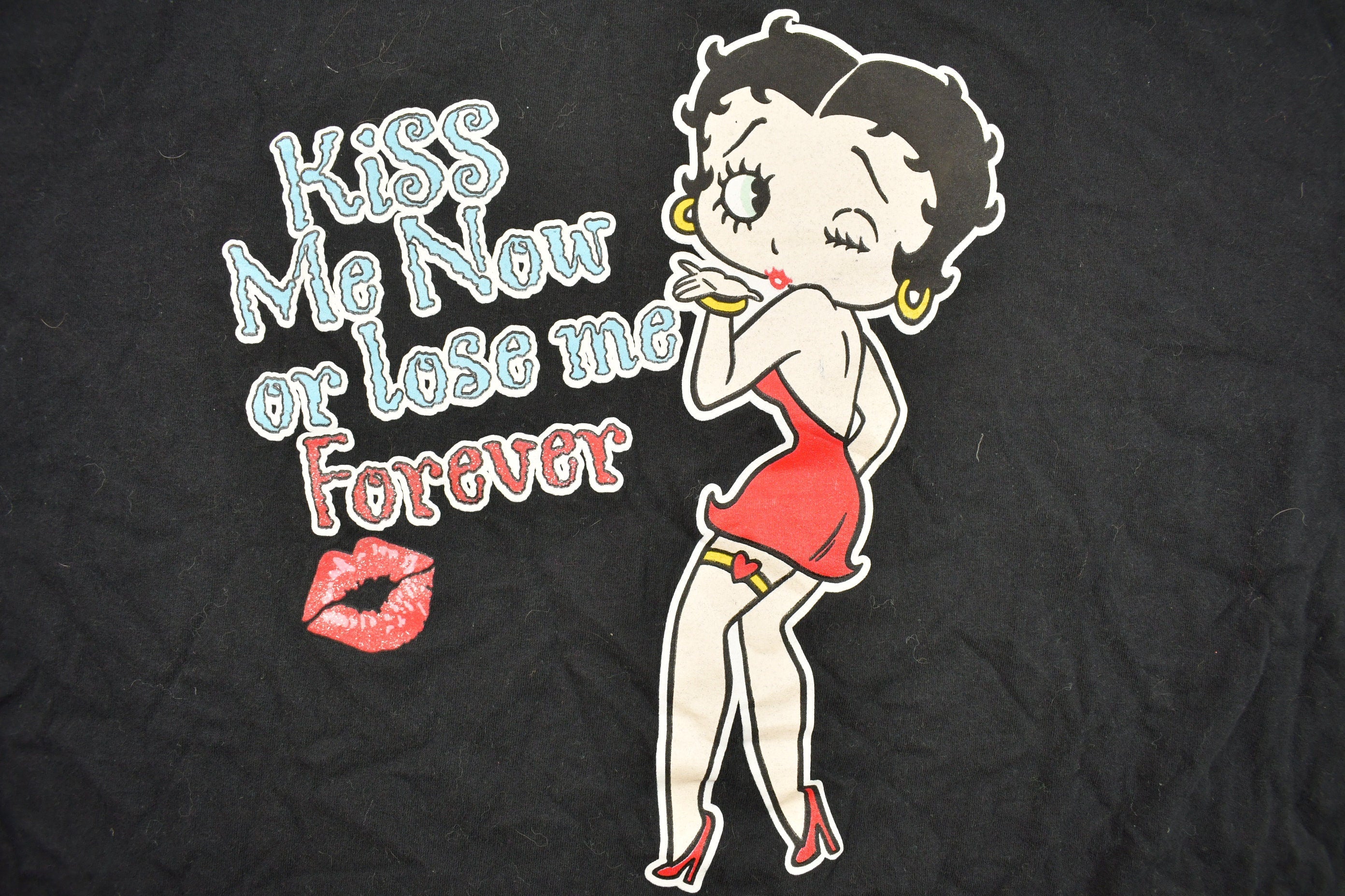 Vintage 1990s Kiss Me Now Betty Boop Cartoon Promo T-Shirt