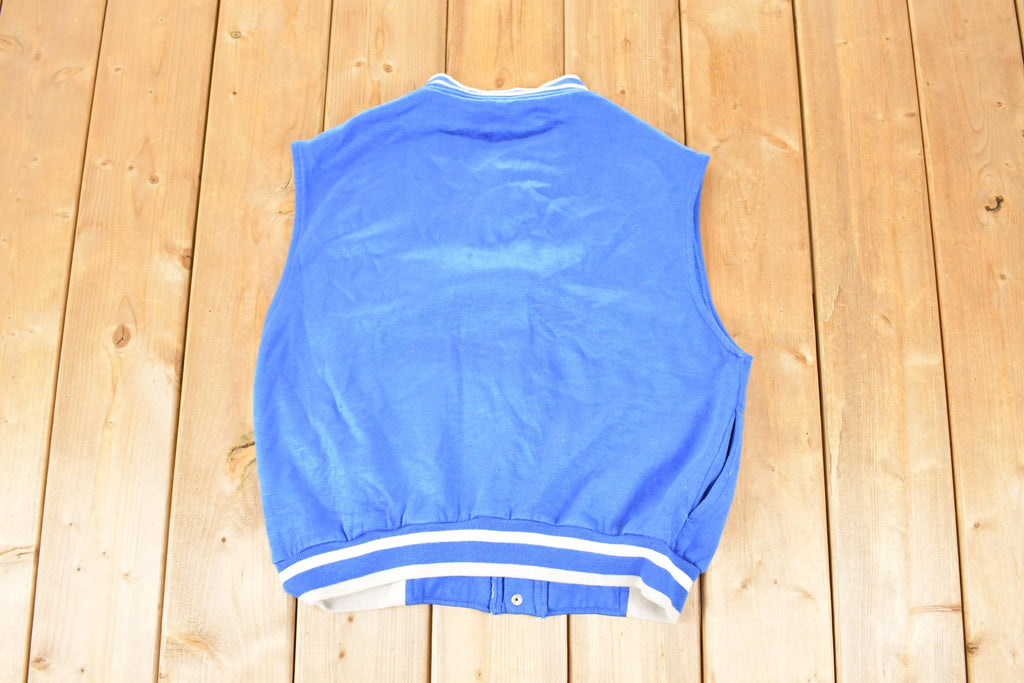 Vintage 1980s Spalding Button Up Sports Sweater Vest Men's M