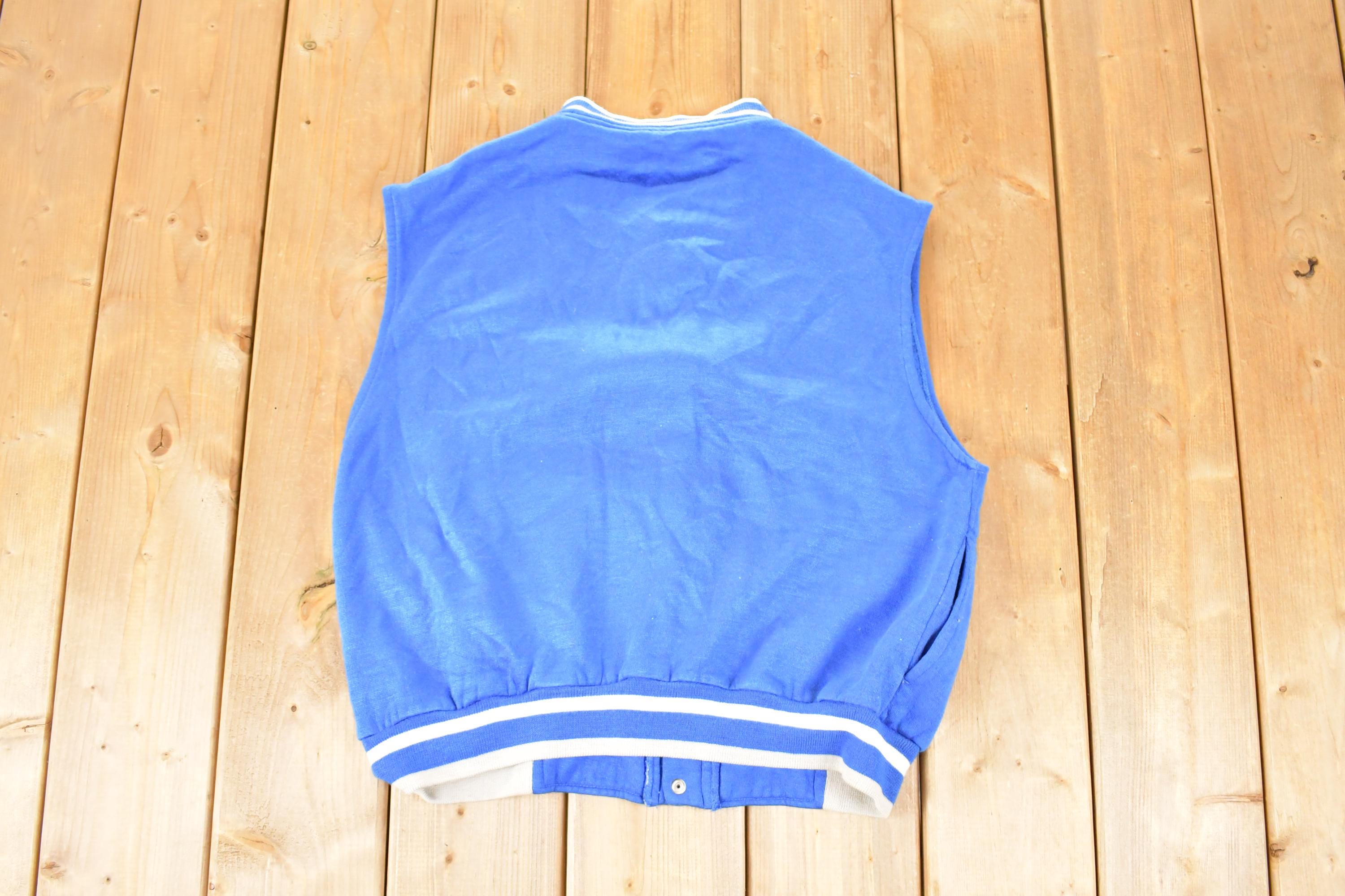 Vintage 1980s Spalding Button Up Sports Sweater Vest Men's M