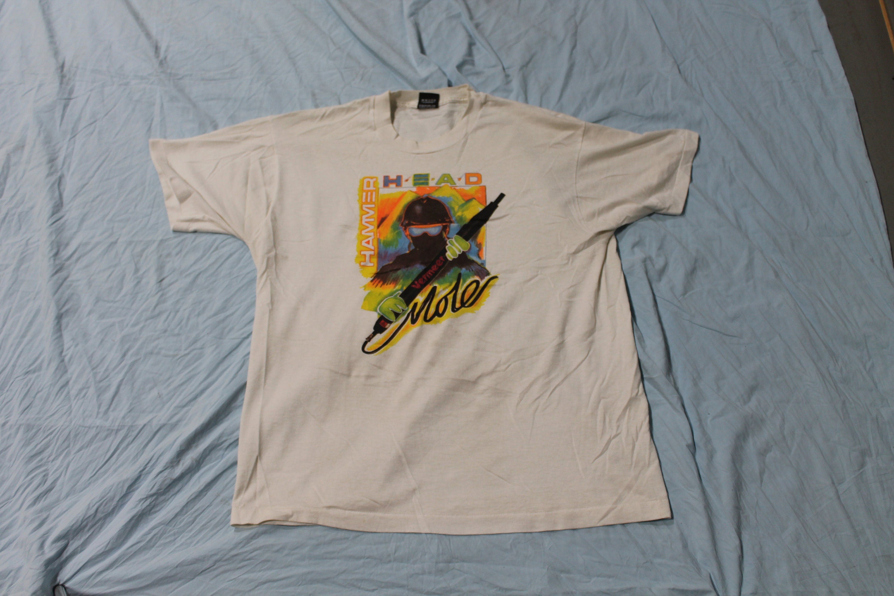 Vintage 1990s Hammer Head Mole Graphic T Shirt