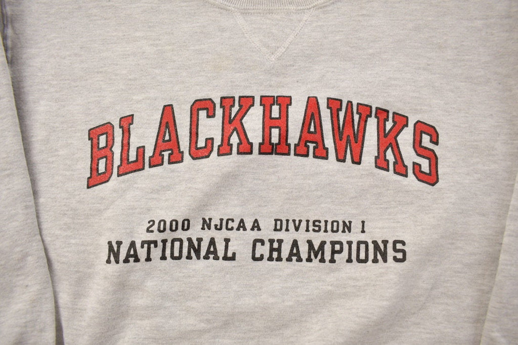 Vintage 2000 Blackhawks NJCAA National Champions Collegiate Crewneck