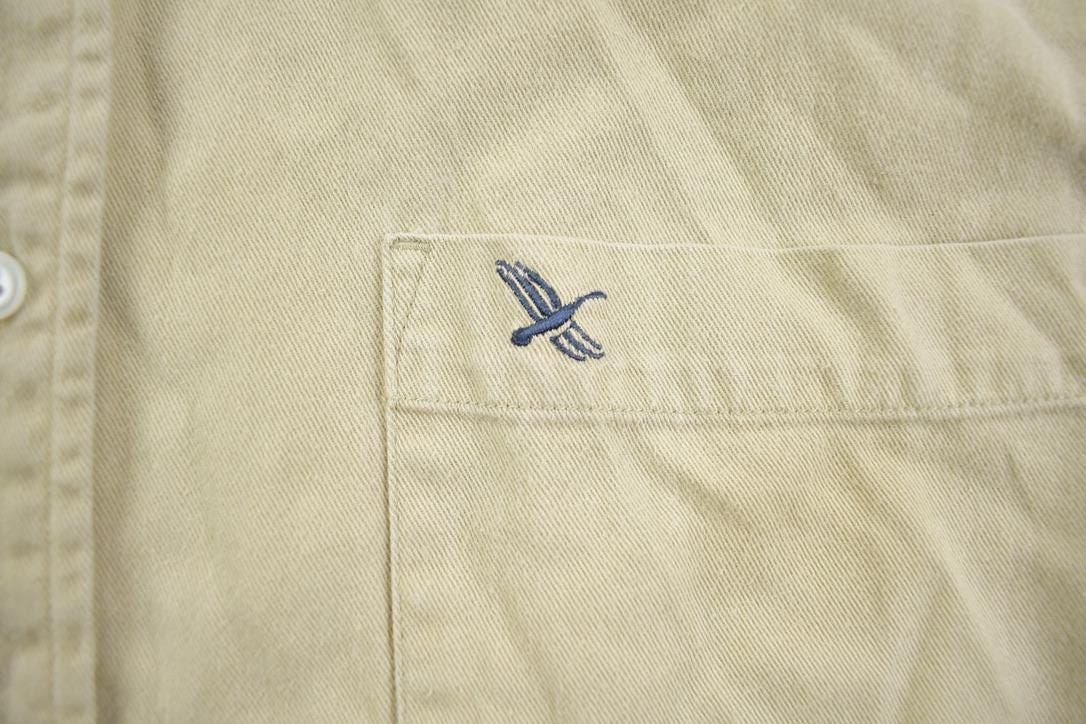 Vintage 1990s Eddie Bauer Embroidered Logo Button Up