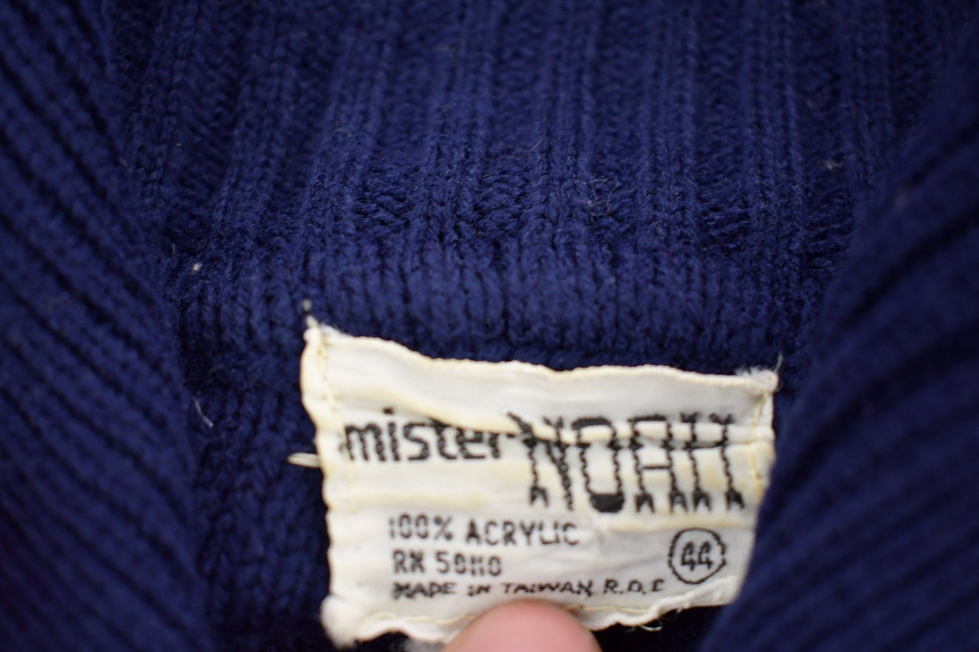 Vintage 1980s Mister Noah Knitted Sweater / Vintage 80s Cardigan / Pattern Sweater / Outdoor / Hand Knit / Vintage Cardigan Sweatshirt