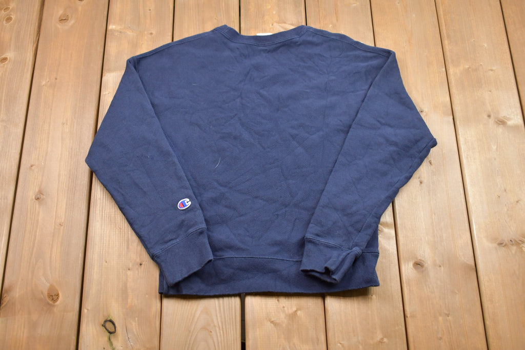 Vintage 1990s Navy Blue Champion Reverse Weave Sweatshirt