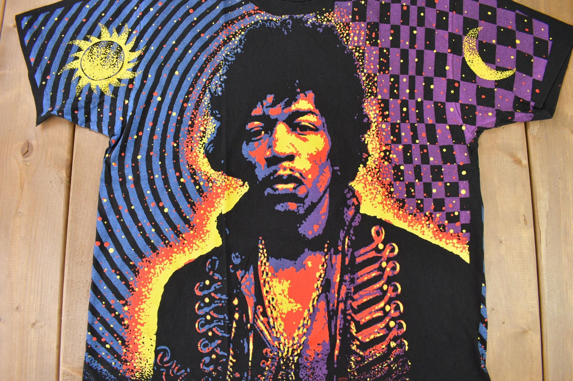 Vintage 1992 Jimi Hendrix Are You Experienced? All Over Print Single Stitch Band T-Shirt