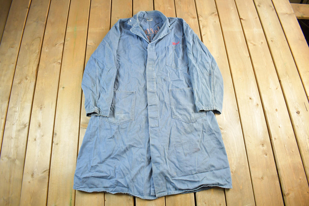 Vintage 1950s 1960s Reynolds Garage Mechanic Shop Coat Light Jacket Men's 44