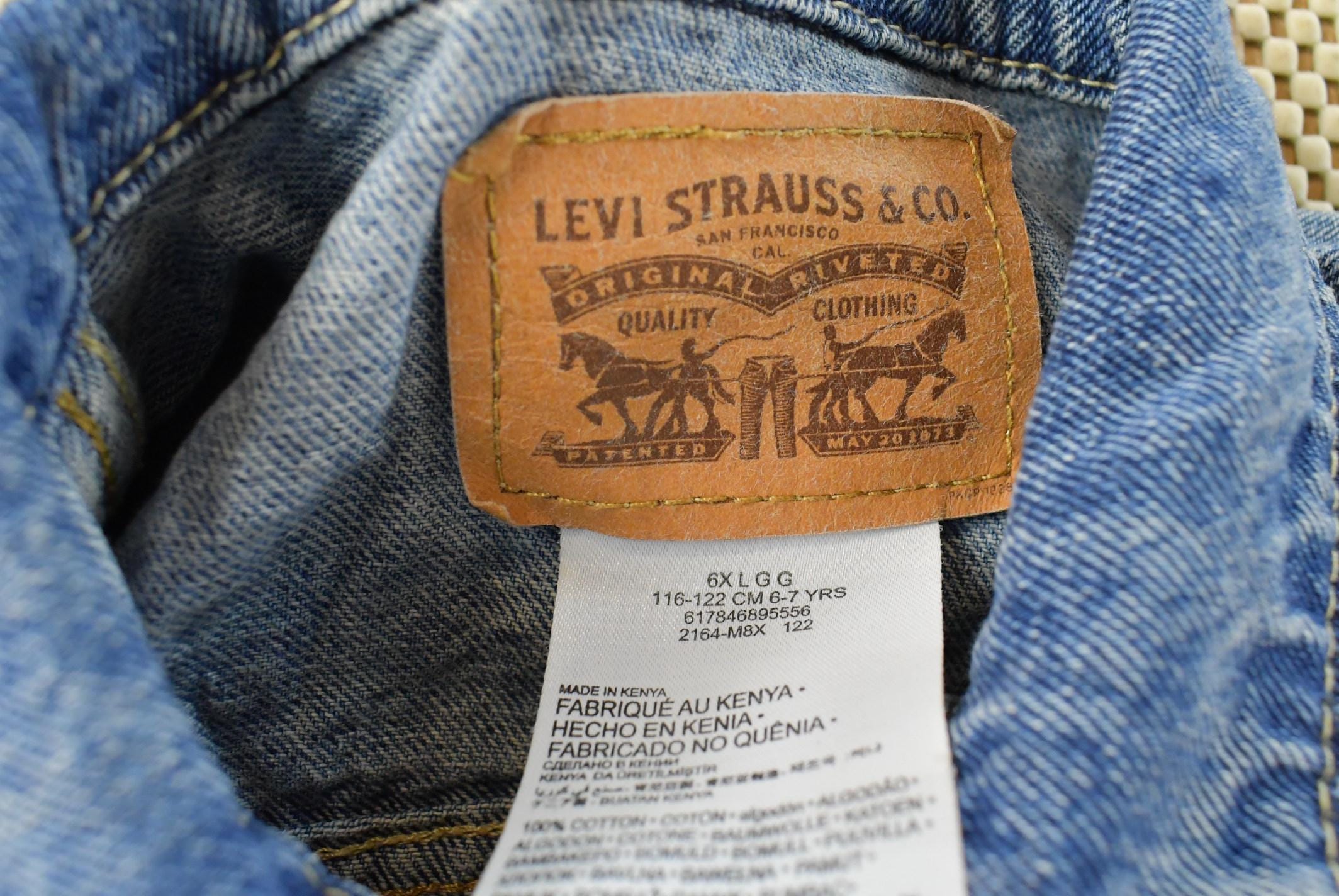 Vintage Y2K Youth Levi's Jean Jacket Youth Size 6X / Vintage Denim / Kids Jacket / Streetwear Fashion / Orange Tab / Children's