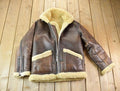 Vintage 1980s Douglas Authentic Shearling Bomber Aviation Jacket