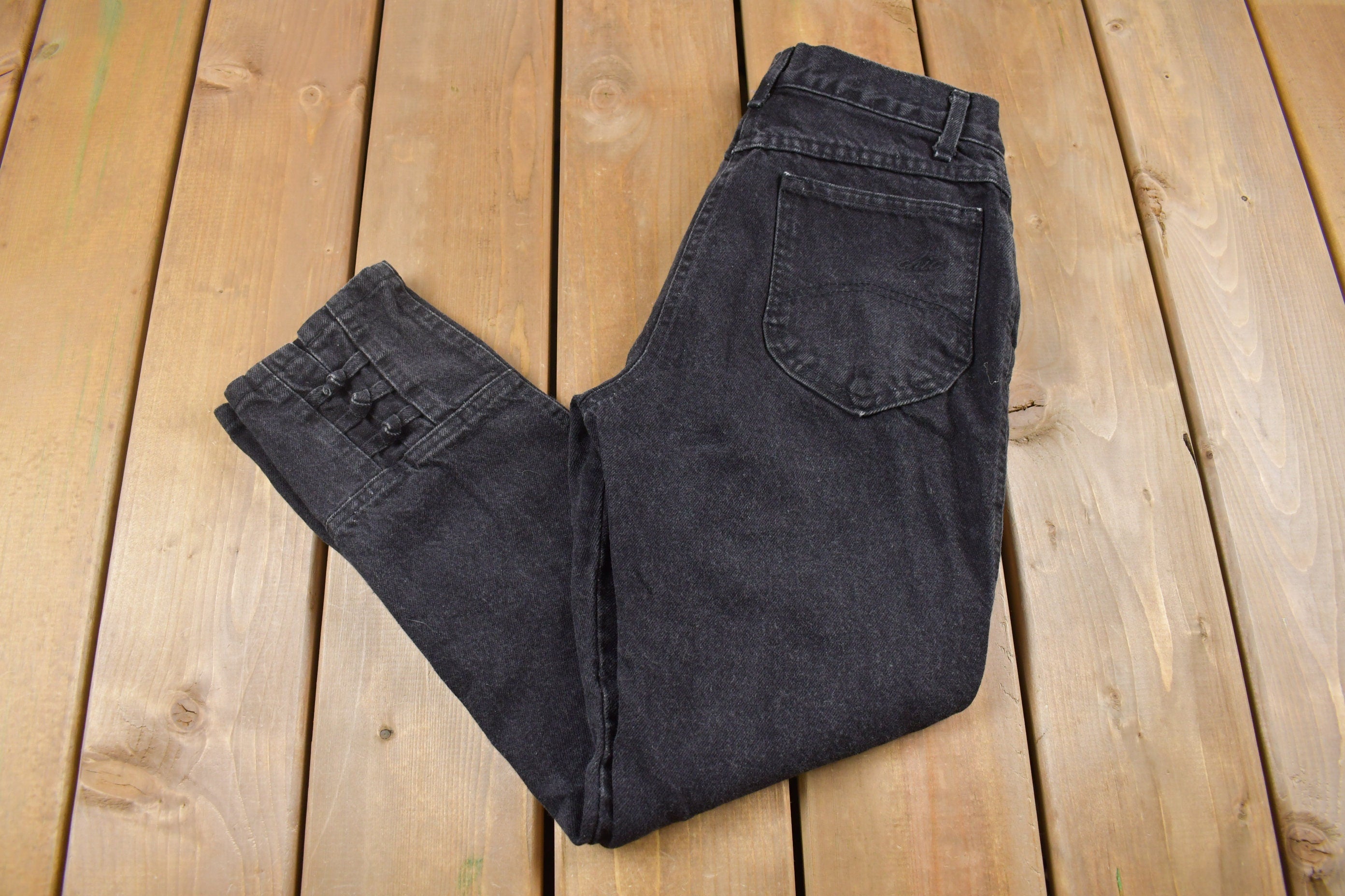 Vintage 1990's Chic Skinny Black Jeans 24 x