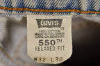 Vintage 1990s Levi's 550 Red Tab Jeans Size 30 x 28.5