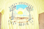 Vintage 1990s Folly Beach South Carolina Souvenir Travel T Shirt Made In USA