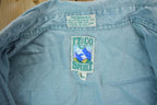 Vintage 1990s Blank Blue Button Up Shirt
