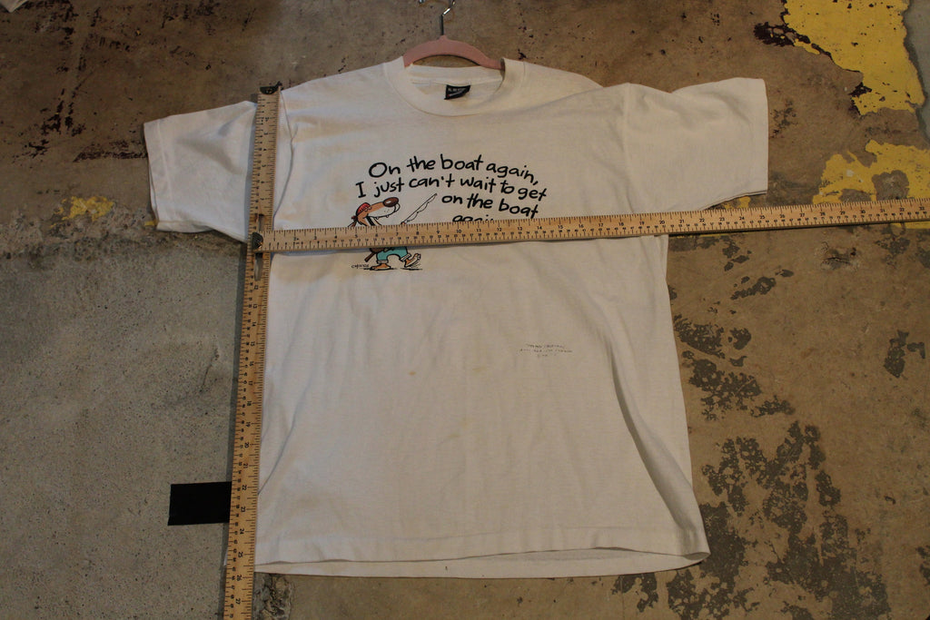 Vintage 1990s Fishing Theme T Shirt