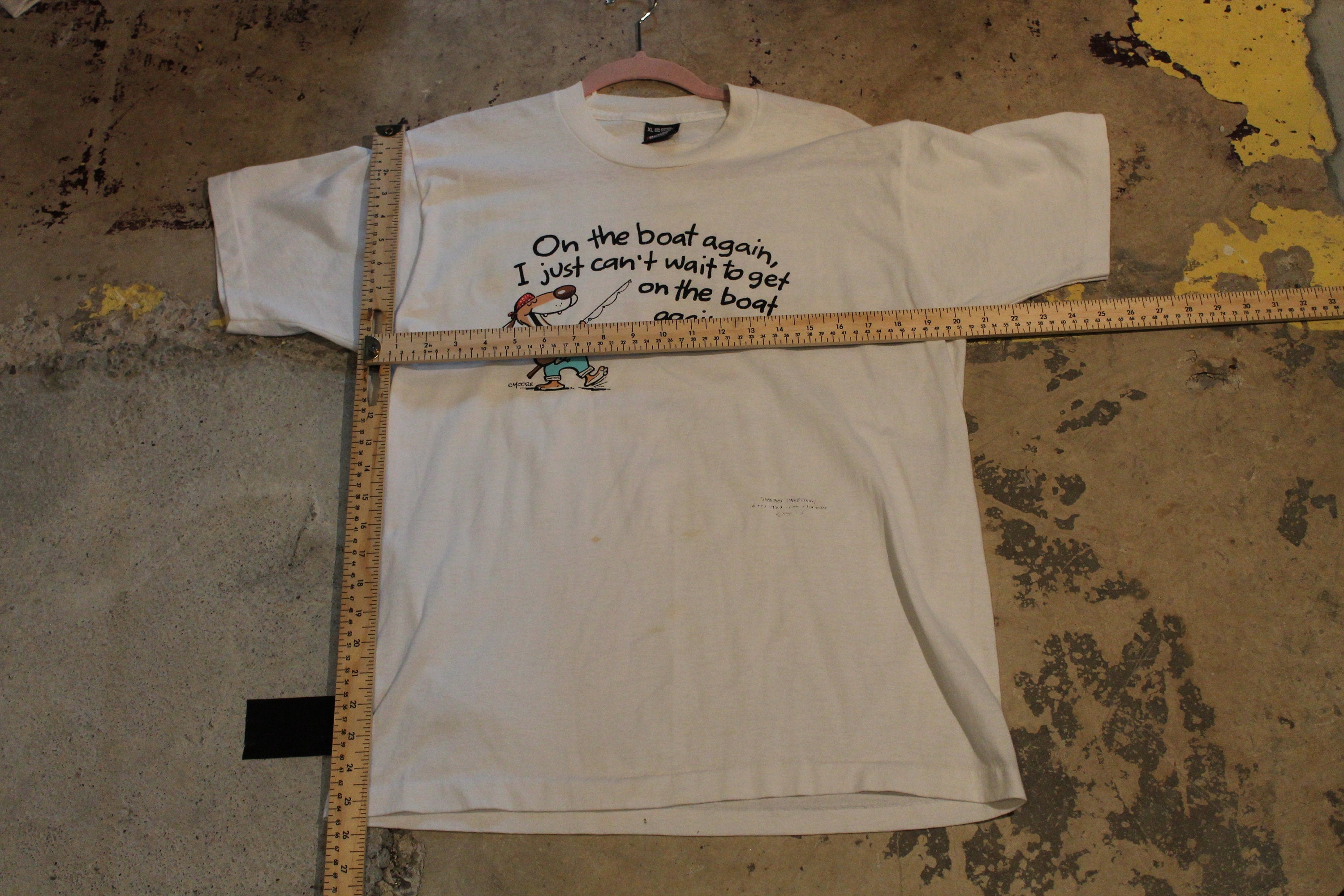 Vintage 1990s Fishing Theme T Shirt