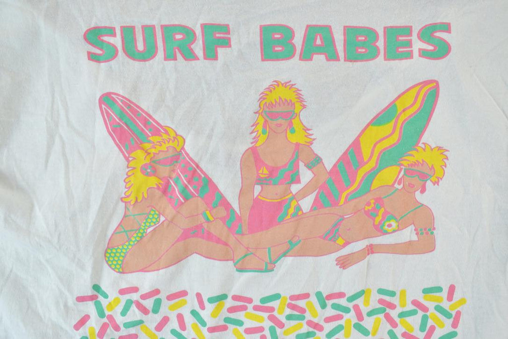 Vintage 1990s Surf Babes Oversized Single Stitch T-Shirt