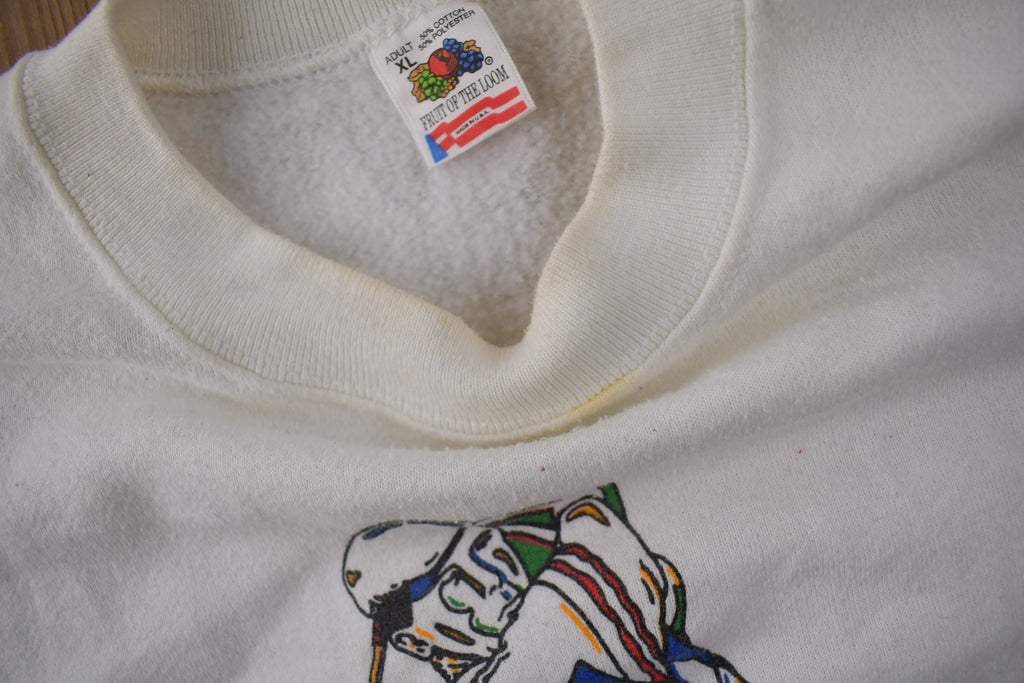 Vintage 1991 Willie Gibbons Golfing Graphic Crewneck Sweatshirt Made In USA