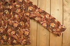 Vintage 1990s Christopher & Banks Women's Floral Falling Leaves Button Up Shirt