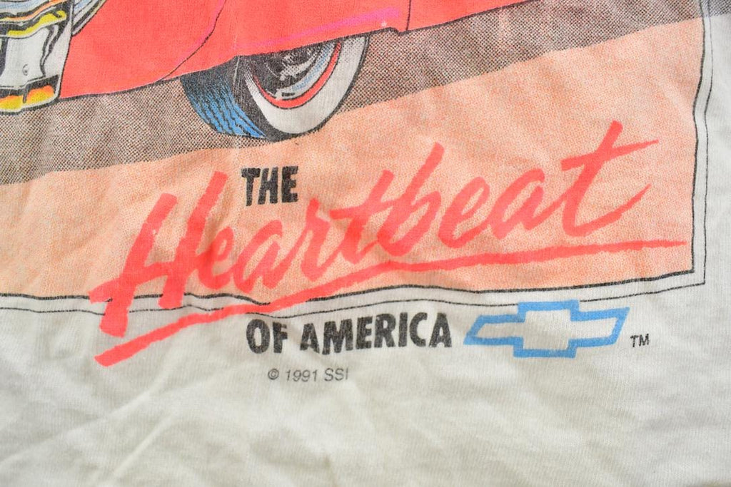 Vintage 1991 Chevrolet Heartbeat Of America Neon California Surfing Graphic Tank top