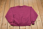 Vintage 1990s Jerzees Blank Burgundy Crewneck Sweatshirt