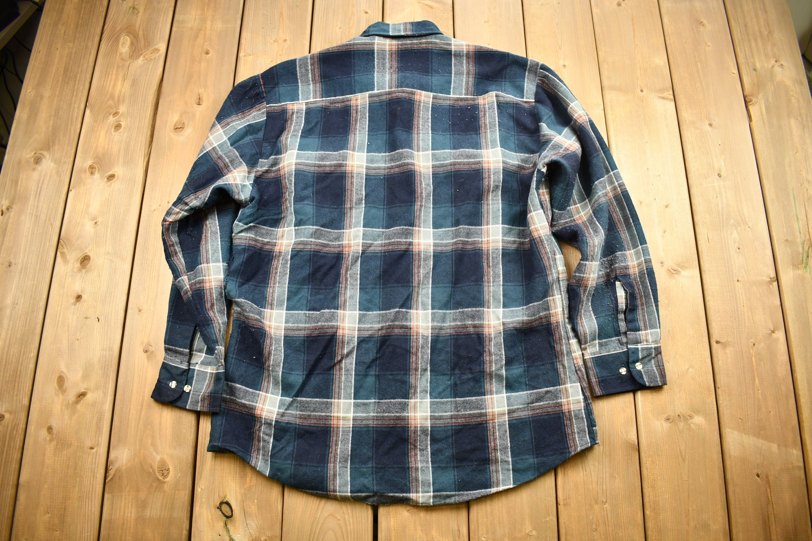 Vintage 1990s Bay Waters Plaid Button Up Shirt