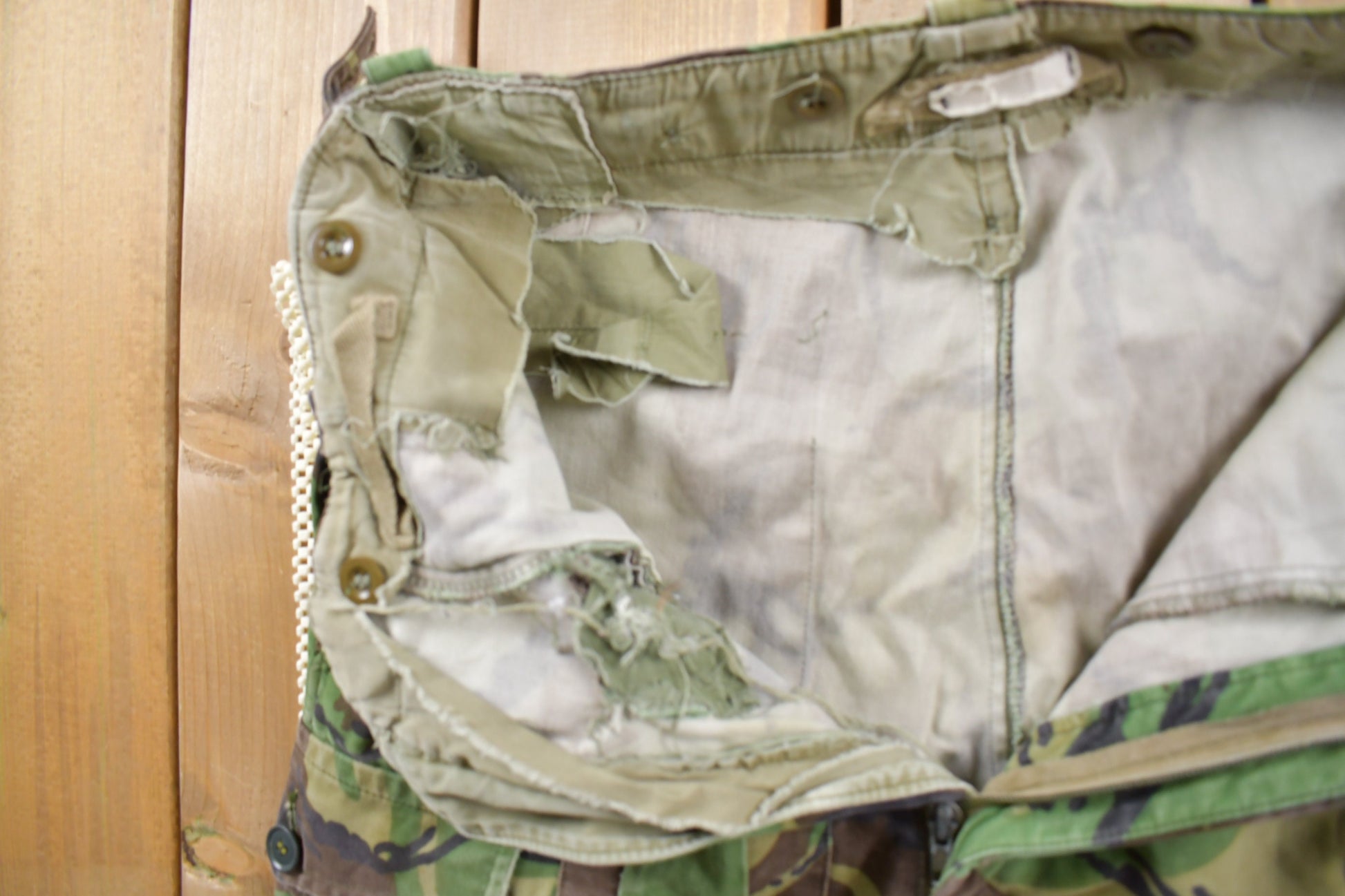 Vintage 1980s Army Woodland Military Camouflage Cargo Pants Size 31 x 30