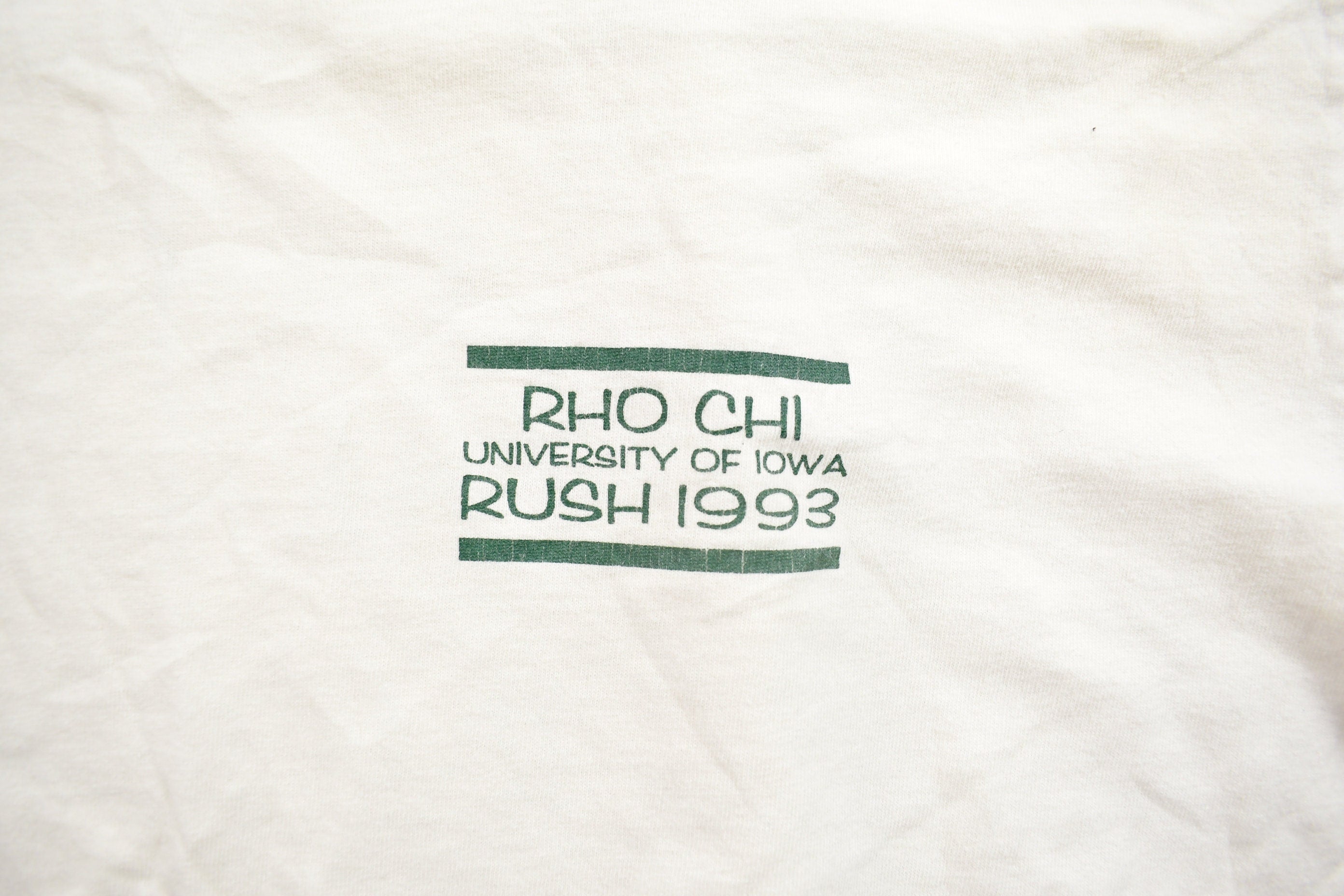 Vintage 1993 Best Damn Week In The Big IO University Of Iowa Rho Chi Rush T-Shirt