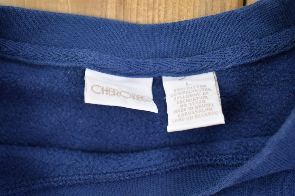 Vintage 1990s Navy "Cherokee" Embroidered Crewneck - Large