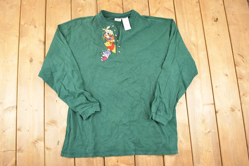 Vintage 1990s Winnie The Pooh Gang Embroidered Disney Crewneck Shirt Men's L