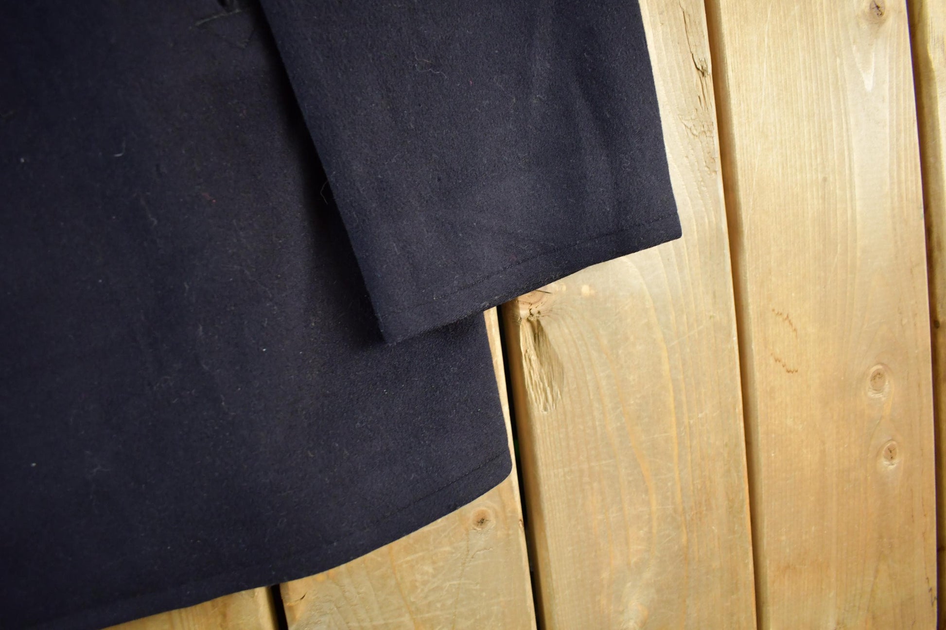 Vintage 1940s WW2-Cold War Ear Era Naval Wool Coat Men's Small