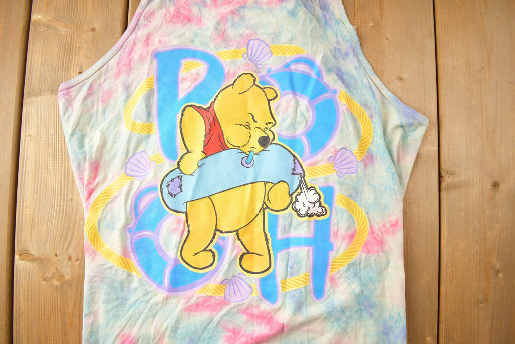 Vintage 1990s Winnie The Pooh Graphic Tie Dye Tank Top