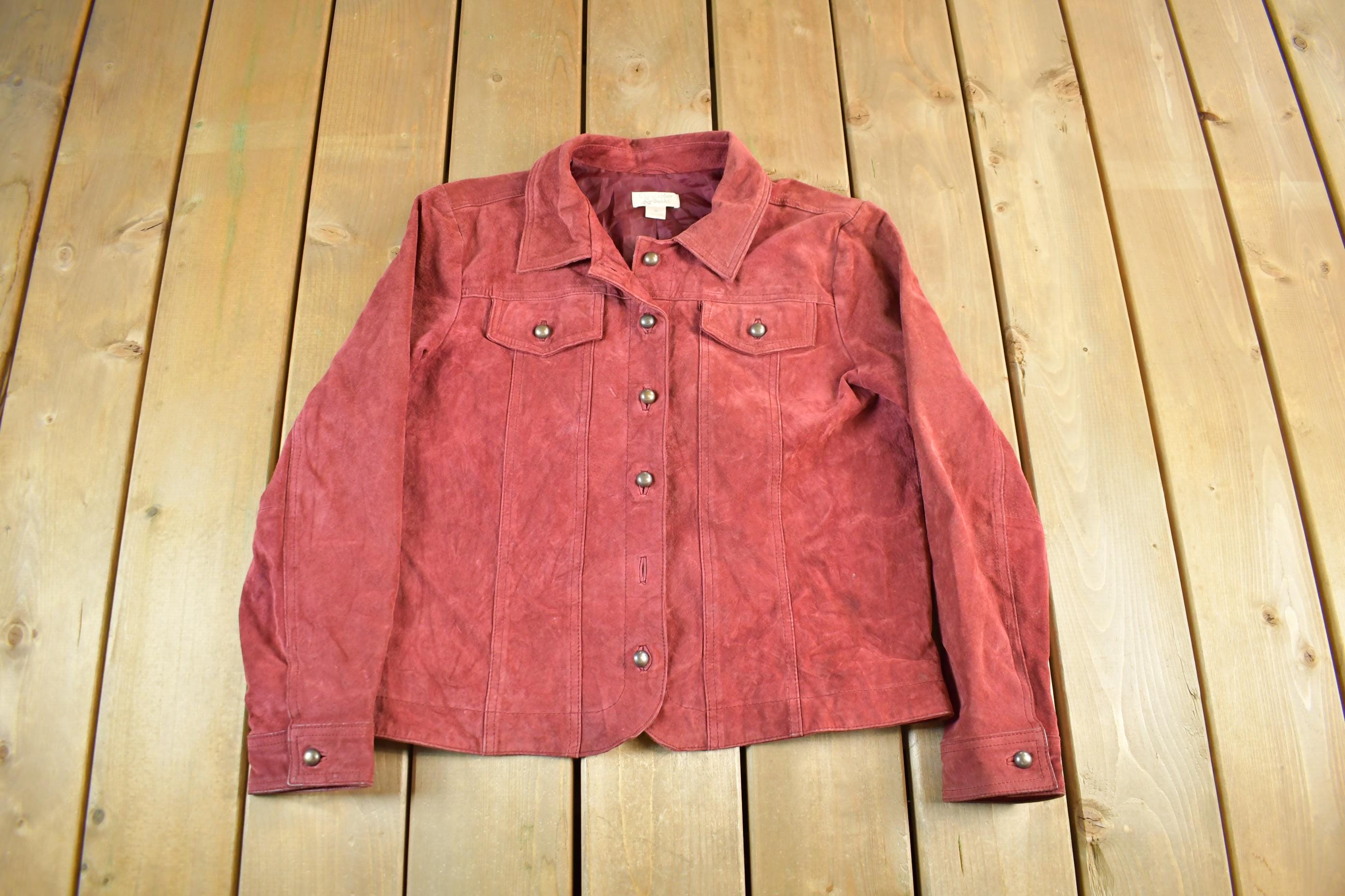 Vintage 1990's Christopher & Banks Pig Leather Jacket Womens Medium