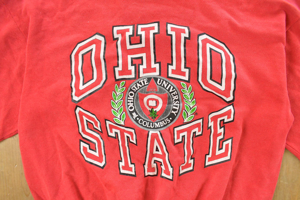 Vintage 1990s Ohio State Buckeyes Short Sleeve Crewneck Sweatshirt Men's Small