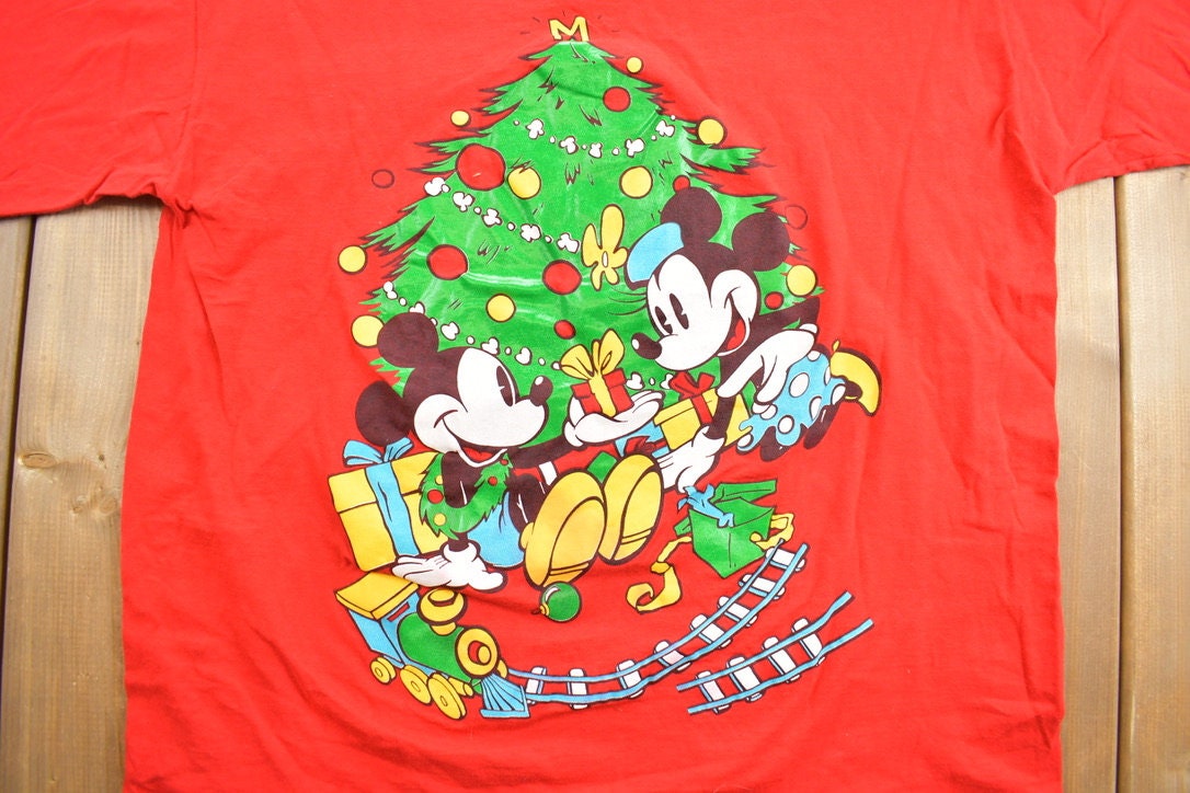 Vintage 1990s Disney Cartoon Promo T-Shirt  90s Graphic Tee  Vintage Mickey Mouse  Made In USA  90s Disney Tee
