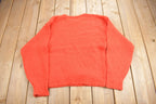 Vintage 1980s New View Knit Orange Crewneck Sweater