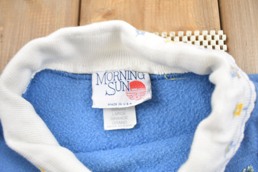 Vintage 1990s Cute Collared Birdhouse Theme Sweater