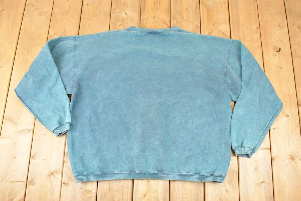 Vintage 1990s Torch Lake Embroidered Compass Crewneck Sweatshirt Men's XL