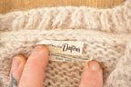 Vintage 1970s Daytons Hand Cable Knit V Neck Sweater Women's S