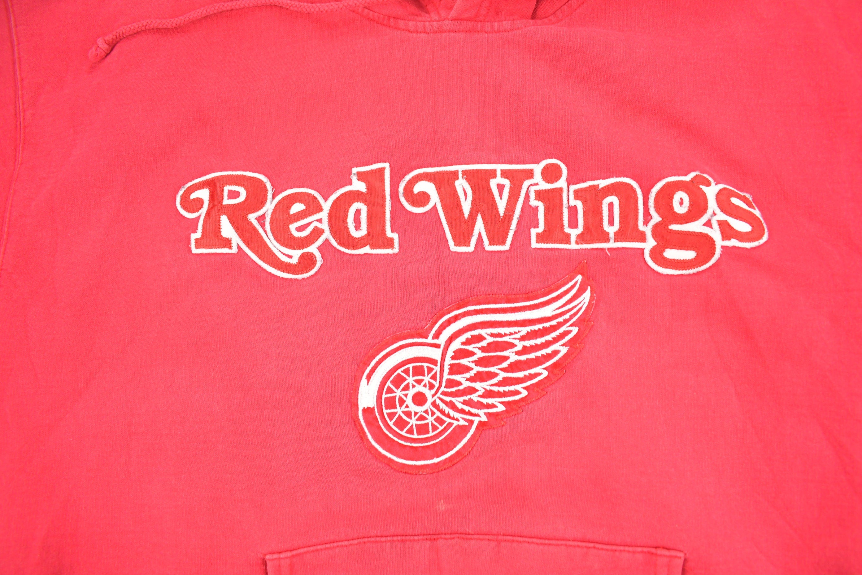 Vintage 1990s Detroit Red Wings NHL Embroidered Hoodie  90s Hoodie  Vintage Hockey  Made in Canada  Red Wings Fan Apparel