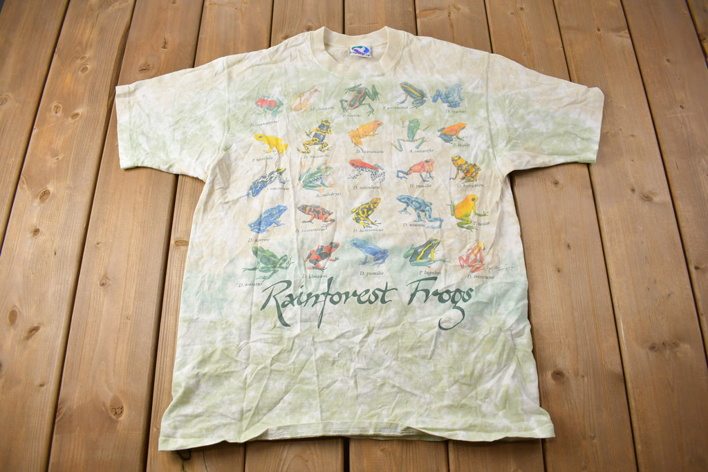 Vintage 1990s Rainforest Frogs Graphic T-Shirt