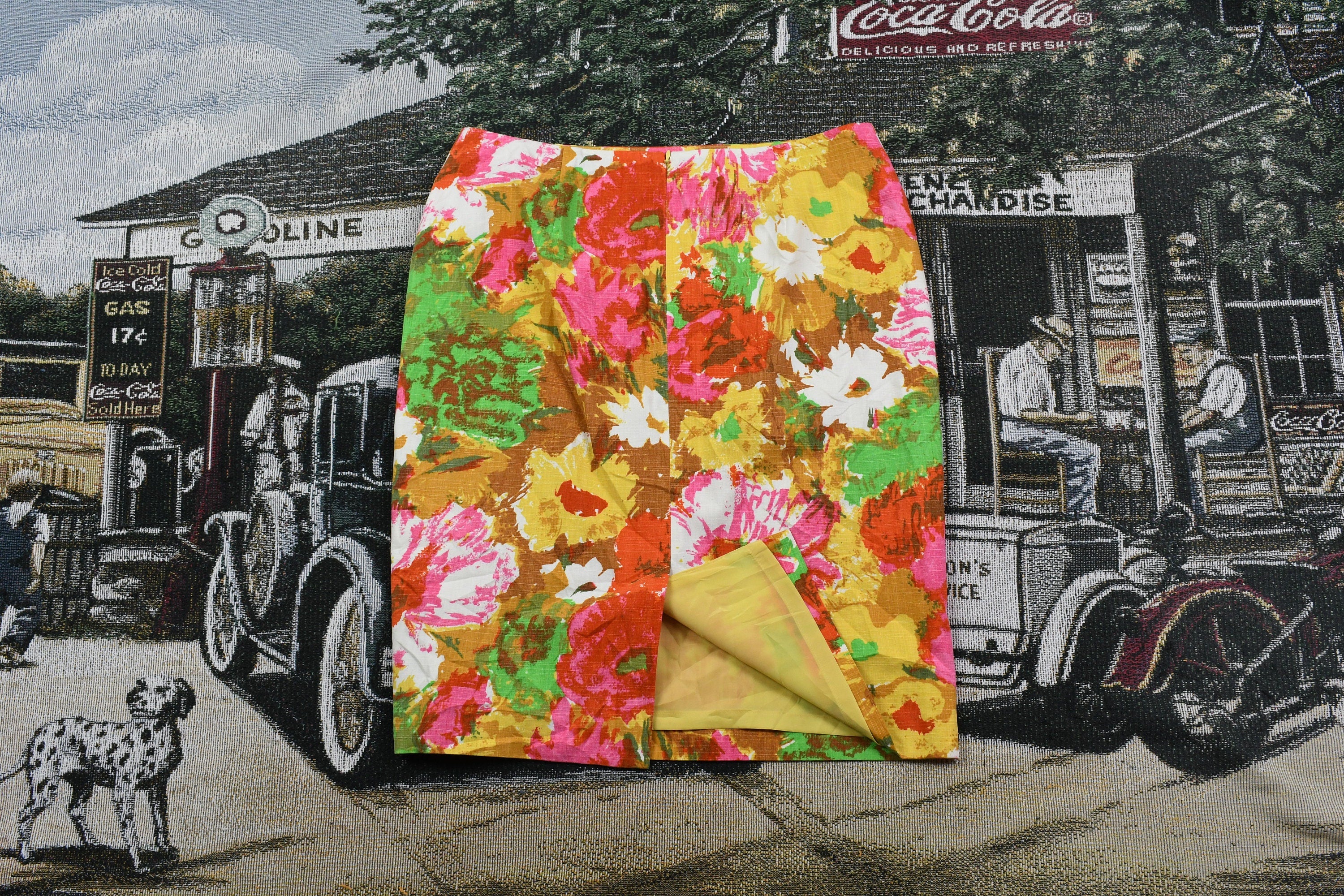 Vintage 1990s All Over Print Floral Theme Talbots Skirt Size 19.5 x 23.5