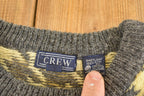 Vintage 1990s Crew Shetland Wool Knit Crewneck Sweater Mens M /