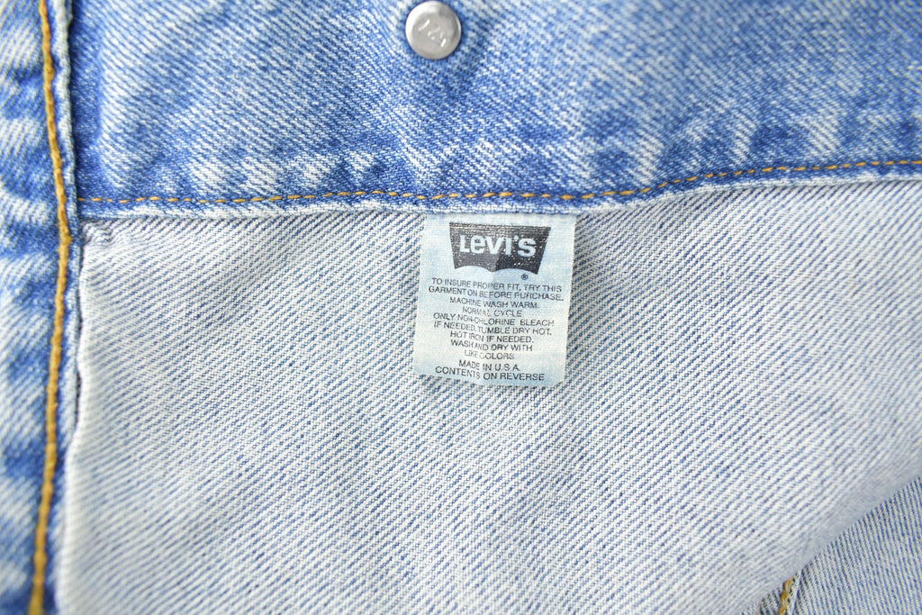 Vintage 1990s Distressed Jean Jacket Size XL  Fall Jacket  90s Denim  Made In USA
