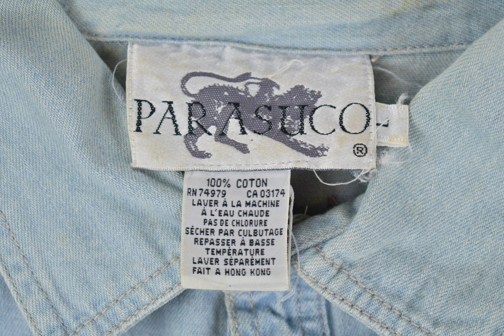 Vintage 1990s Parasuco Denim Button Up Shirt