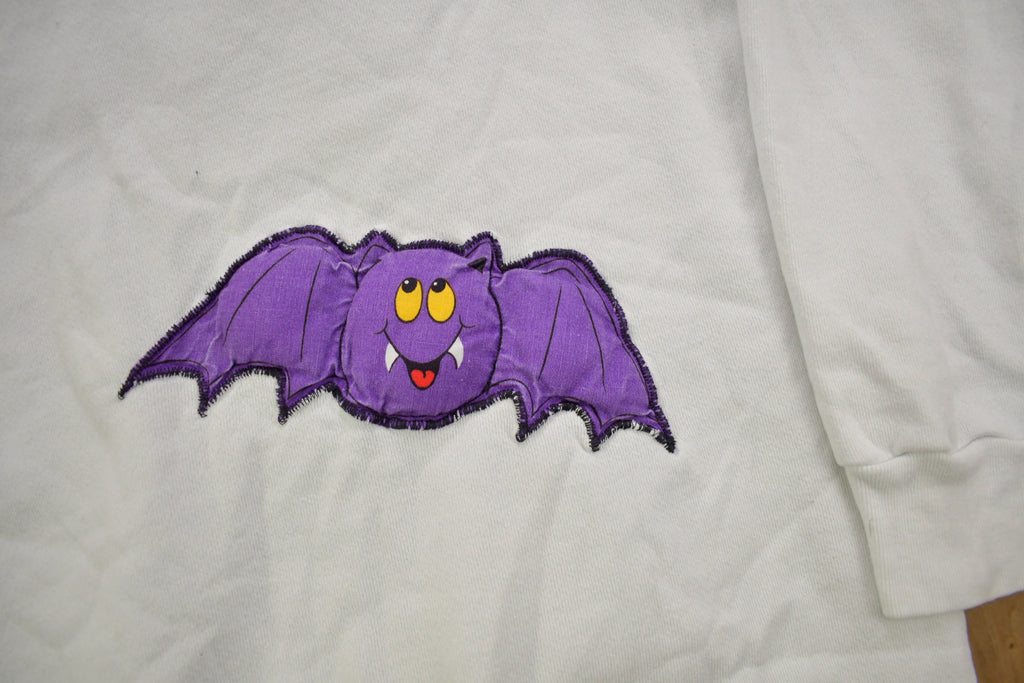 Vintage 1980s Halloween Patchwork Raglan Crewneck Sweatshirt