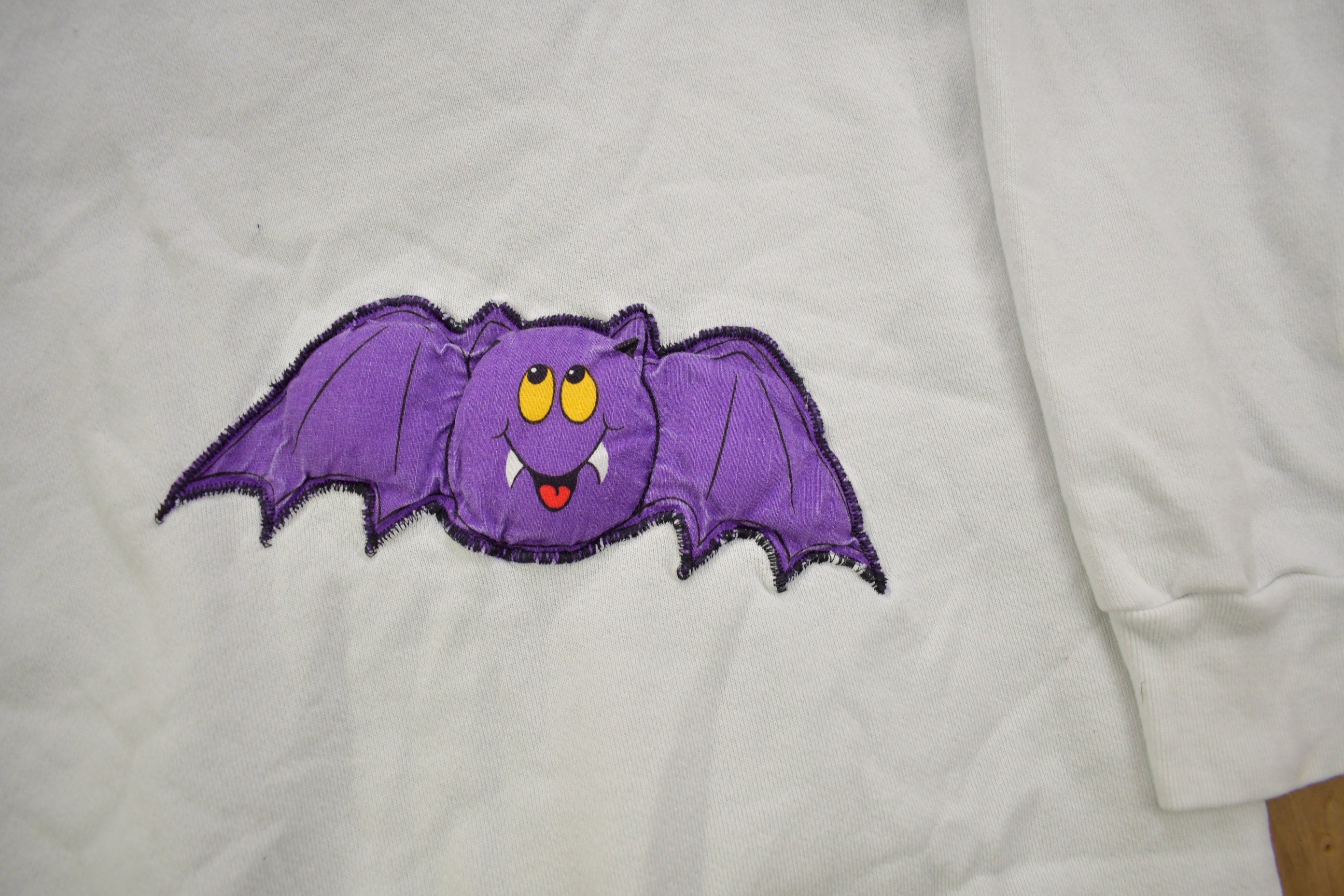 Vintage 1980s Halloween Patchwork Raglan Crewneck Sweatshirt